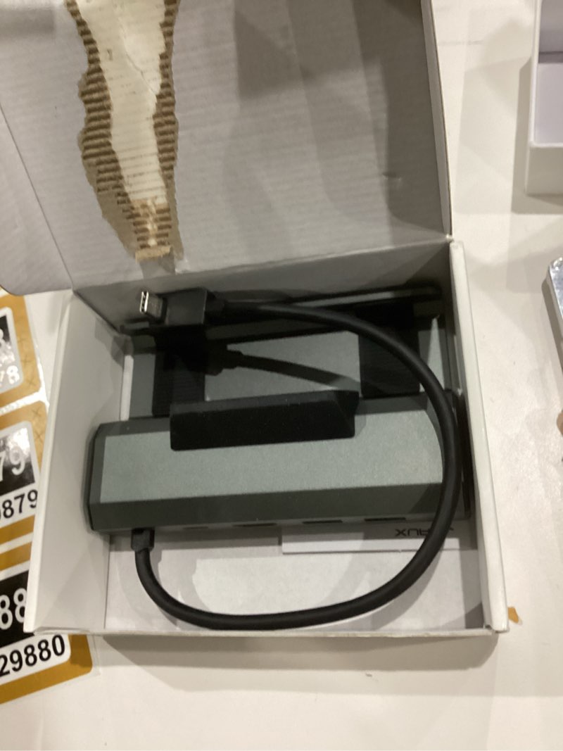 Condition photo showing As Is for JSAUX Upgraded Docking Station 4K@120Hz for Steam Deck OLED/ROG Ally X/Legion Go/MSI Claw, 5-in-1 Steam Deck Dock with HDMI 2.1, 100Mbps Ethernet, USB 2.0 and 100W Charge for Steam Deck LCD-HB0602 Gray (Dock Only)