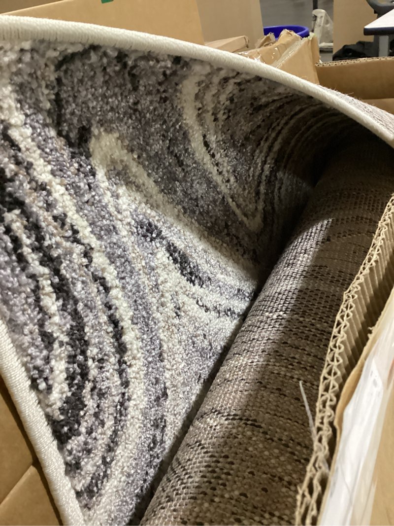 Condition photo showing Good Condition for JONATHAN Y Eleni Abstract Marble Charcoal/Cream Runner Rug 2x8, Contemporary,Glam,Casual,Transitional, Easy-Cleaning for Living Room,Bedroom,Kitchen,Pet Friendly,Non-Shedding (SEU301A-28) Charcoal/Cream 2' x 8' (Runner)