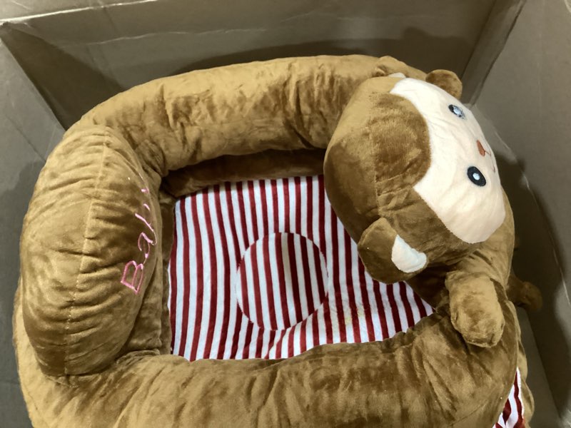 Condition photo showing Good Condition for Baby Seat for 3-24 Month, Infant Back Support Floor Chair, Plush Cartoon Animals Baby Sofa, Toddler Floor Seater for Sitting Up, Portable Activity Seat for Babies (Monkey)