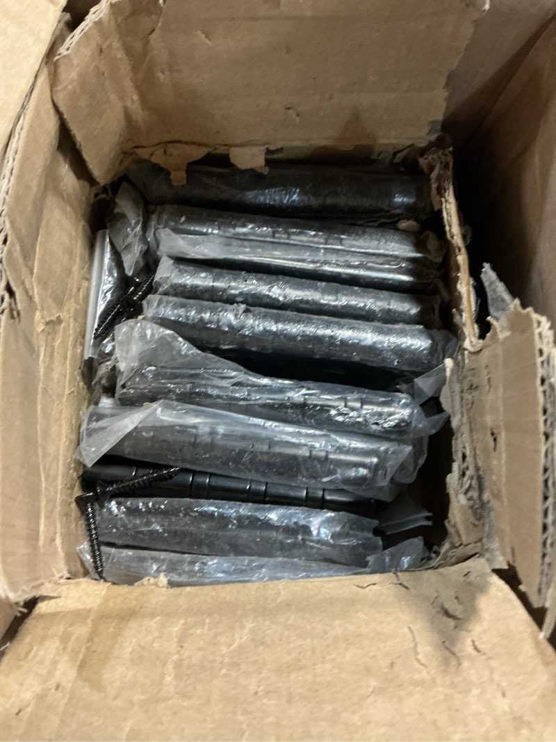 Condition photo showing Good Condition for 18-Pack 4 inch X 4 inch Black Door Hinge Heavy Duty, Interior & Exterior Door Hinge with Square Corner Ball Bearing, 0.11" Thickness Stainless Steel, with 144 Screws (Matte Black) Black 4 inch X 4 inch