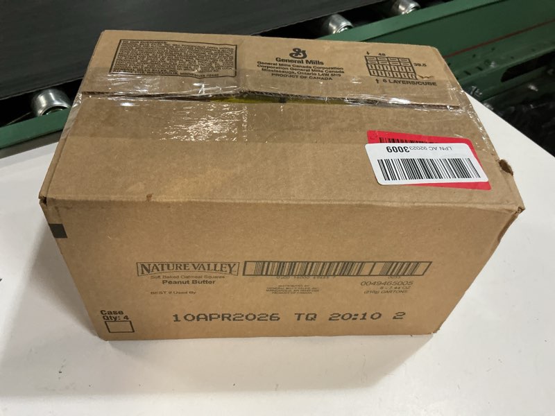 Condition photo showing New/Like New for (Best by:10/Apr/2026) Nature Valley Soft-Baked Oatmeal Squares, Peanut Butter Breakfast Snacks, 6 ct, 7.44 OZ (Pack of 8) Peanut Butter 6 Count (Pack of 8)