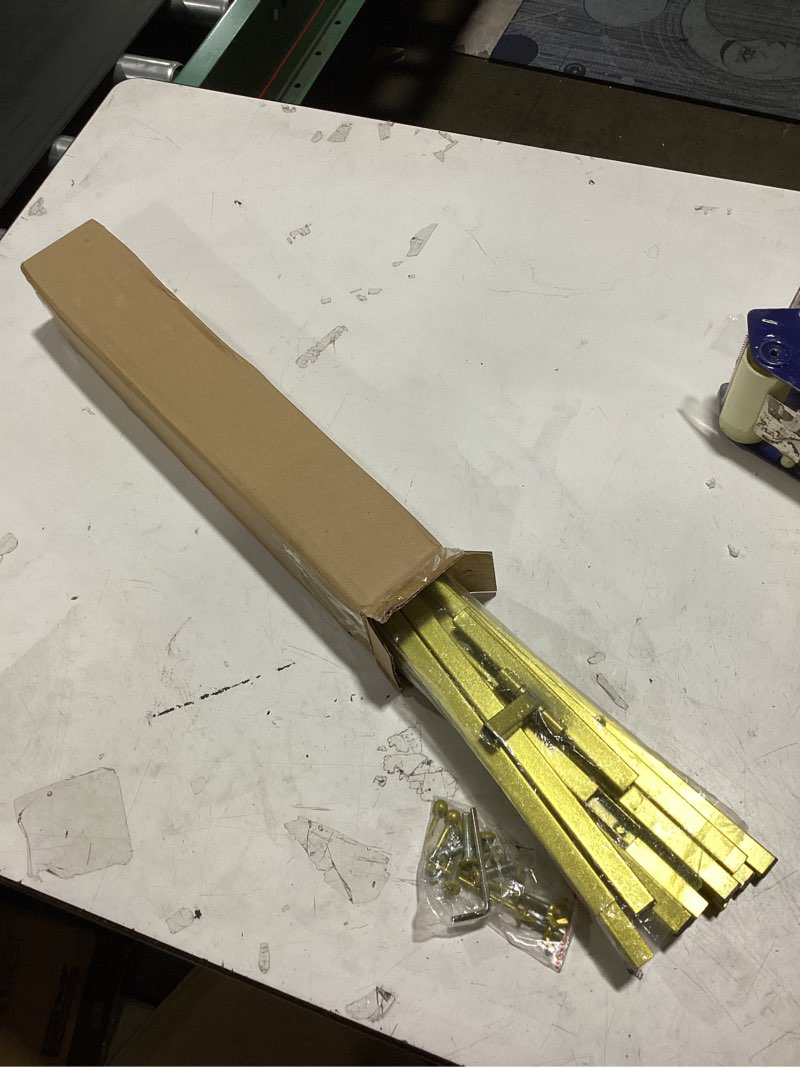 Condition photo showing Good Condition for gold easel stand for sign, heavy duty easel, 4-tier adjustableart easel for painting, wedding sign1pc