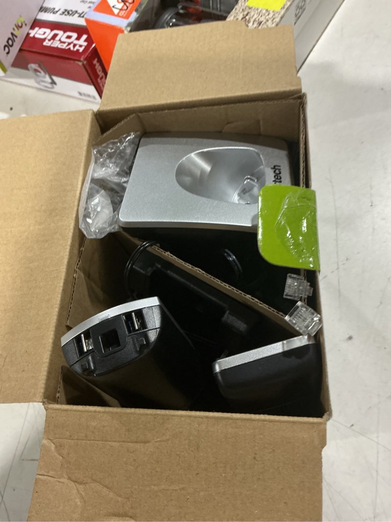 Condition photo showing As Is for vtech cs6919-2 dect 6.0 cordless phone with caller id and handset speakerphone, 2 handsets, silver/black