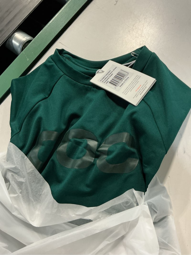 Condition photo showing New/Like New for color green xs/ m poc women's reform enduro jersey