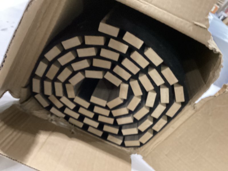 Condition photo showing New/Like New for 94.5 x 23.6 in Acoustic Wood Wall Panels,3D Flexible Soundproof Wall Panels,Wood Slat Wall Panel for Interior Wall Decor (White Oak)