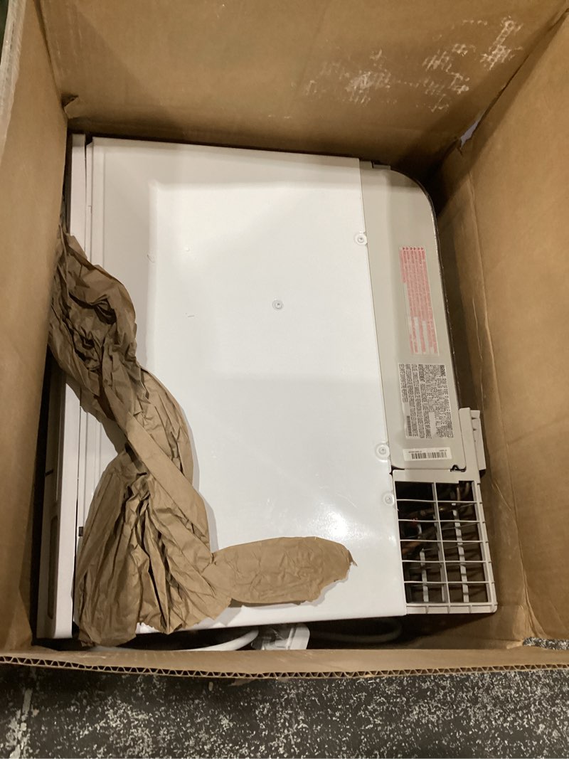 Condition photo showing Good Condition for used not tted lg 9,800 btu through the wall air conditioner with supplemental heat, 230v, ac wall unit for rooms up to 440 sq.ft. (18' x 25' room size), perfect for bedroom, ac with remote and auto-restart, white 10000 btu heat/cool 230v bright whites