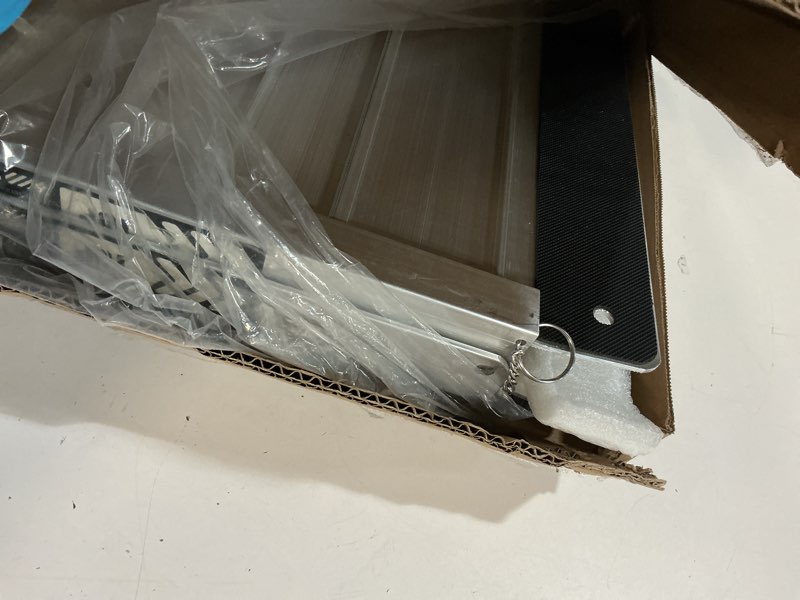 Condition photo showing Good Condition for FACHNUO 2 Feet Portable Wheelchair Ramp, Non-Skid Aluminum Handicap Ramps with Handle, Folding Threshold Wheel Chair Ramp for Home Steps, Stairs, Entry, Threshold, Doorways, Scooter, 800LBS Capacity Aluminum 2FT(Using height 2-6'')