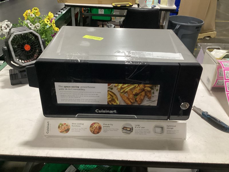 Condition photo showing As Is for cuisinart 14-in-1 space-saving air fryer toaster oven (display unit)