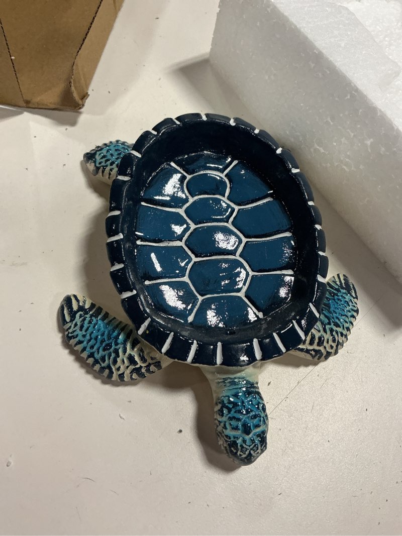 Condition photo showing Good Condition for soap dish holder turtle container unique resin construction ideal for bathroom hotel and washroom spaces
