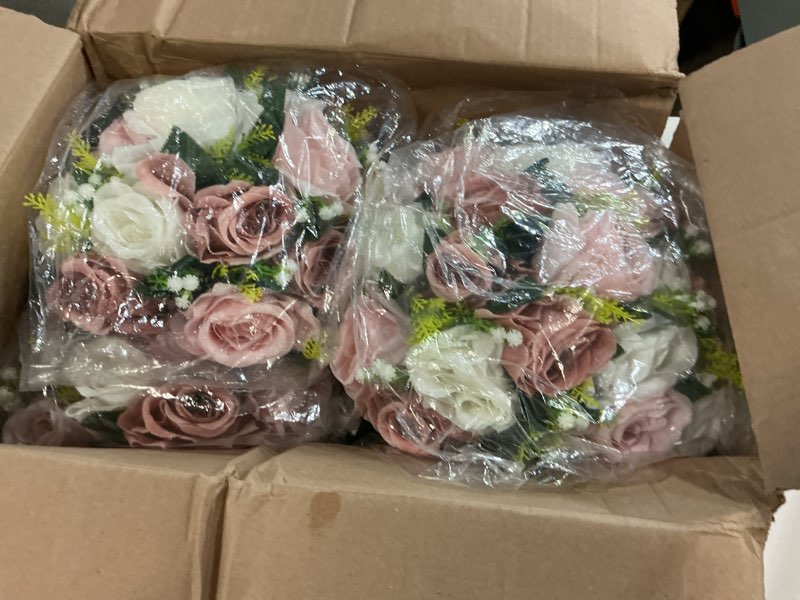 Condition photo showing Good Condition for nuptio flower balls for wedding centerpieces - 10 pcs 9.5 inch diameter fake flower ball arrangement bouquet party centerpieces for tables - dusty rose bouquet centerpiece flowers for wedding table 10 pcs dusty rose & white