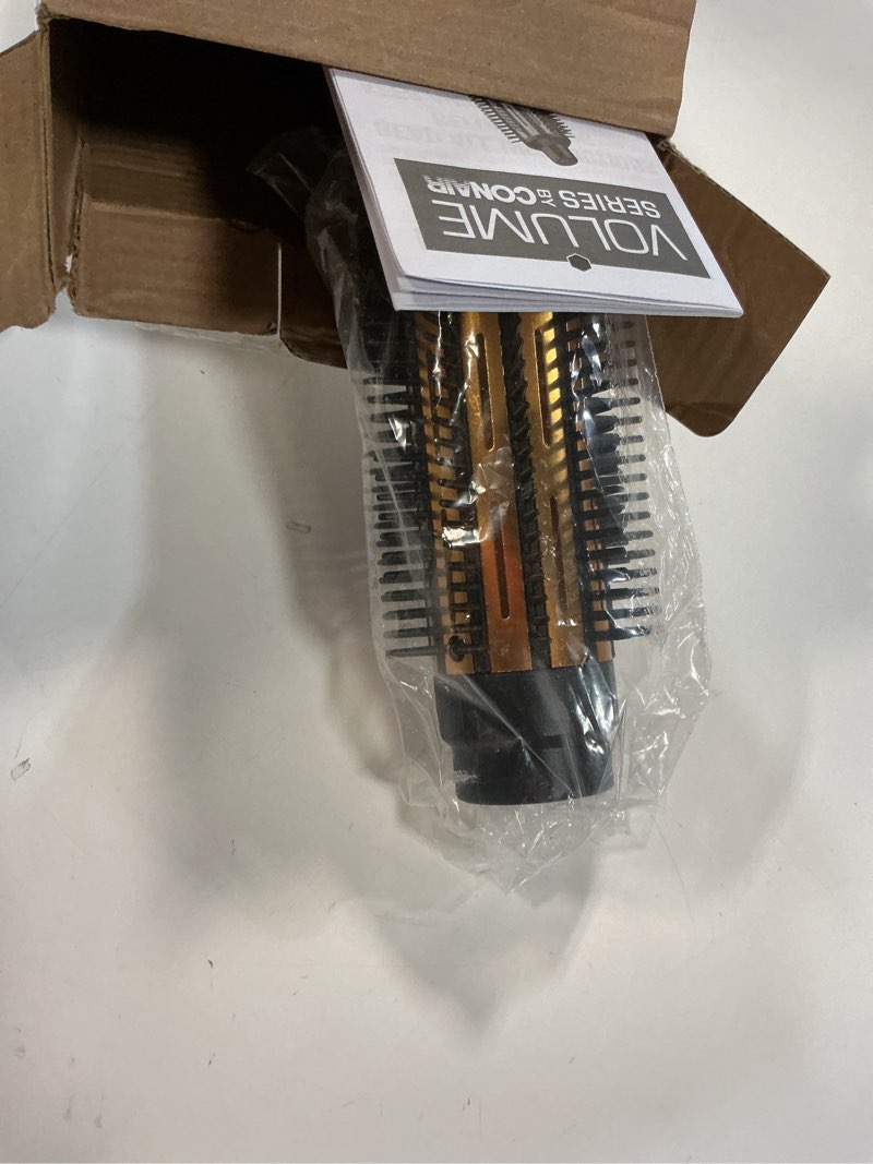 Condition photo showing As Is for Conair 2-in-1 Hot Air Curling Combo  Includes 1.5-inch Curl Brush and 1.0-inch Aluminum Bristle Brush CD160NN