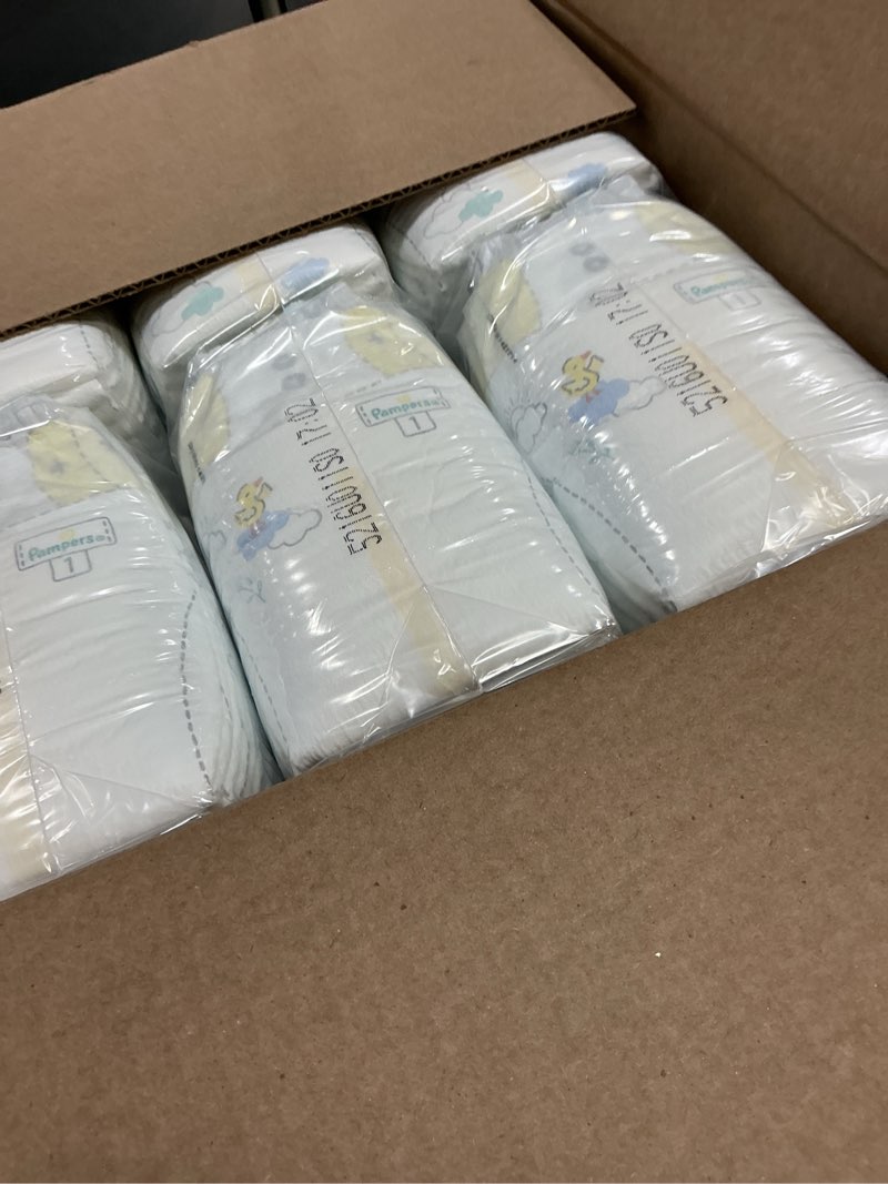 Condition photo showing New/Like New for Pampers Swaddlers Diapers, Size 1 (8-14 lbs), 198 Count, Absorbent, Keeps Baby Dry and Comfortable, Skin Safe Disposable Baby Diaper (Packaging May Vary) Size 1 198