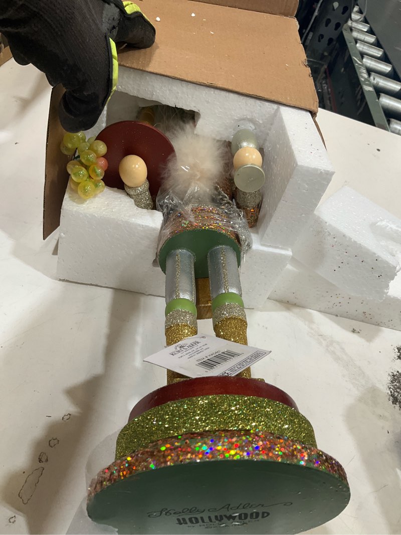 Condition photo showing As Is for kurt adler 15-inch hollywood wine nutcracker