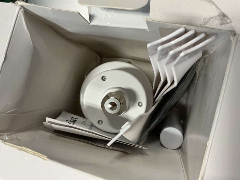 Condition photo showing As Is for eek socket fan light with ultra quiet design, 20.5? ceiling fans with led lights and remote,screw in fan light for e26/e27,3speeds 3colors 3000-6500k,1200 (black)