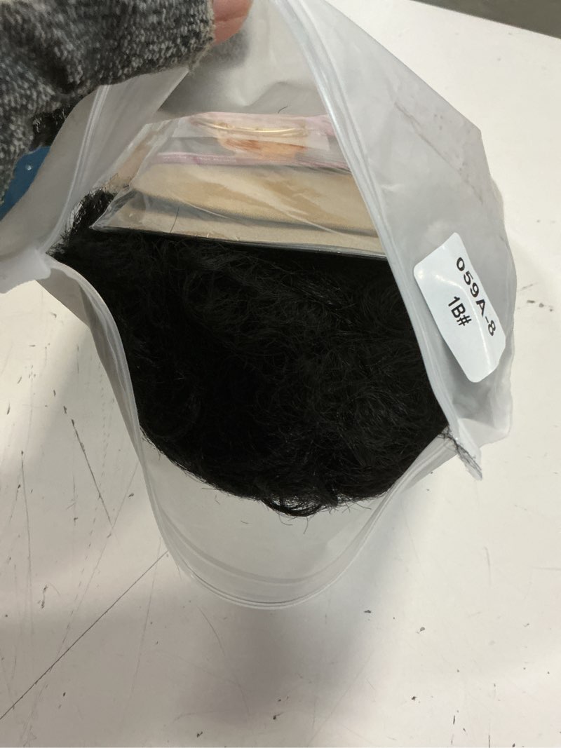 Condition photo showing Good Condition for instastyle short curly human hair wig pixie cut lace front wigs 8inch,13x1 pixie cut wig human hair hd lace front wigs for black women 8inch,natural black 8 inch 1b#