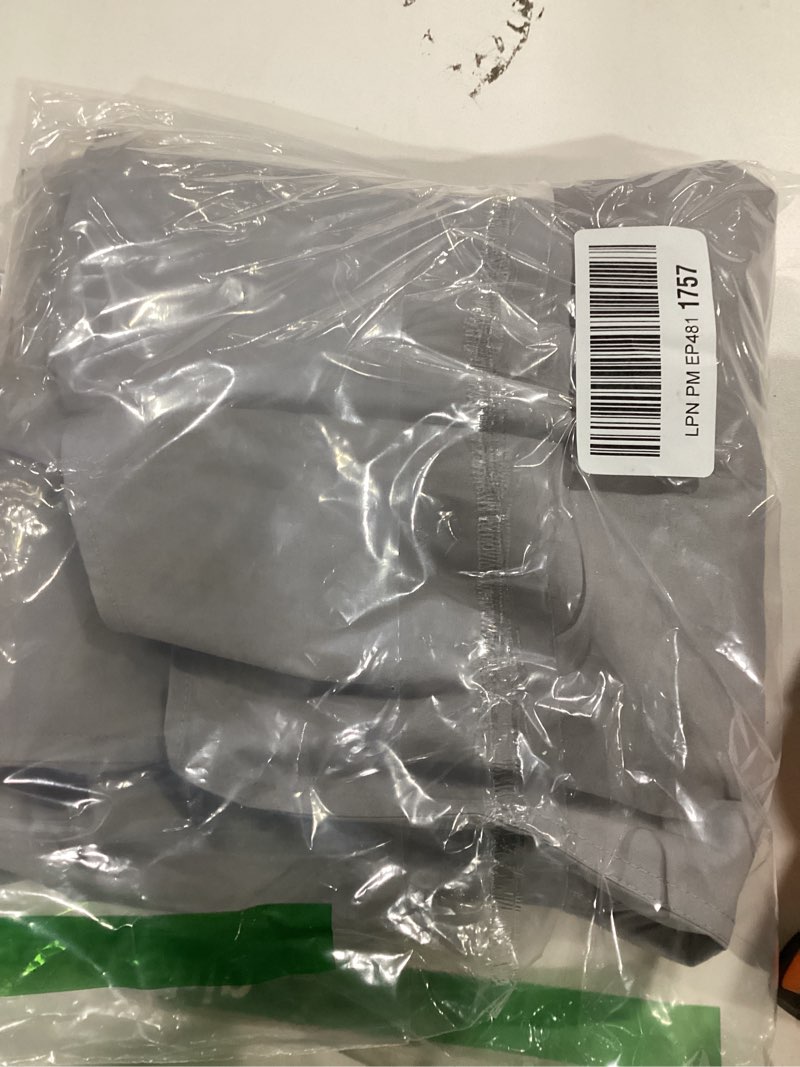 Alimens & Gentle Men's Dress Shirt Regular Fit Stretch Stain Shield Long Sleeve Solid Business Grey