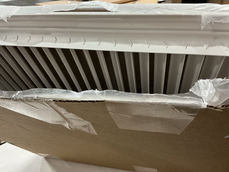 Condition photo showing Good Condition for HVAC Premium 22" X 22" Aluminum Return Grille - Easy Air Flow - Linear Bar Grilles [Outer Dimensions: 23.875 X 23.875] 22 X 22