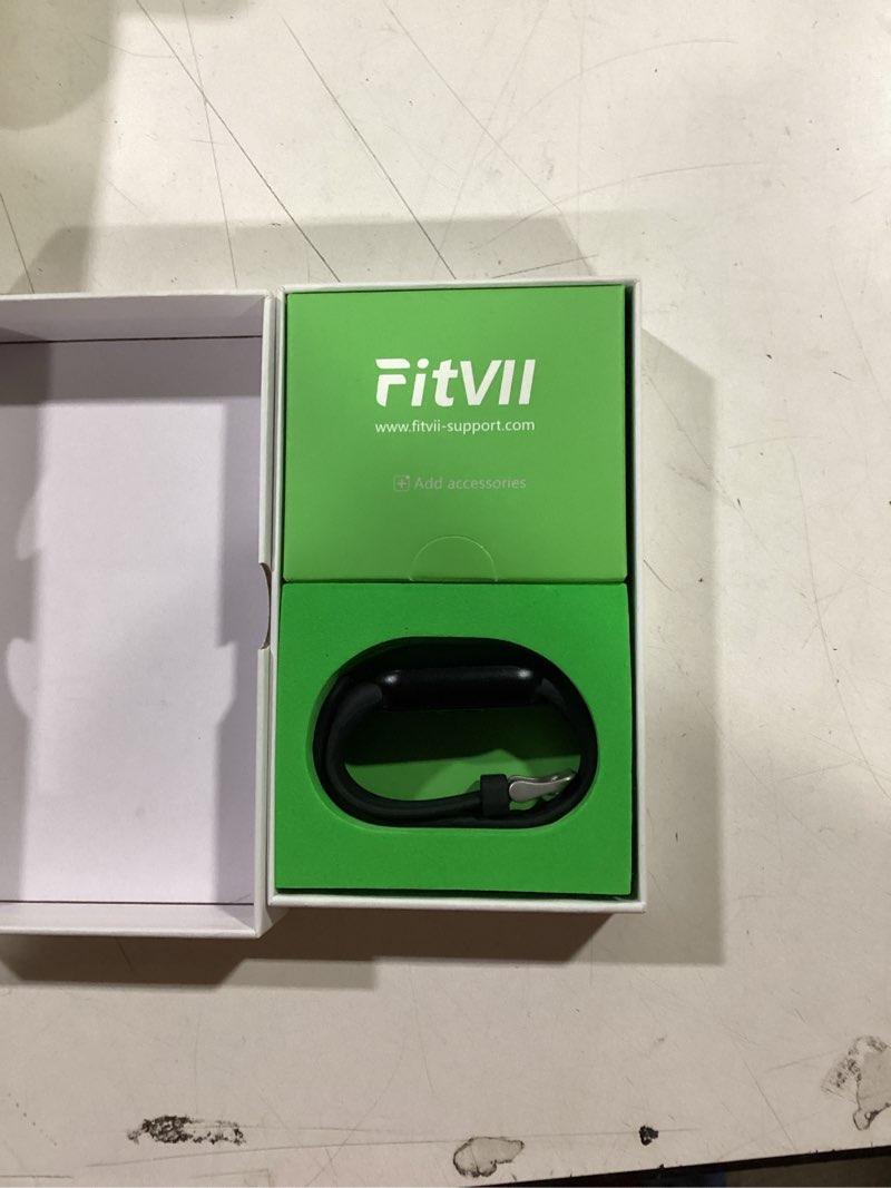Condition photo showing Good Condition for FITVII Slim Fitness Tracker AMOLED with Blood Oxygen, Blood Pressure, 24/7 Heart Rate and Sleep Tracking, IP68 Waterproof Activity Trackers and Smart Watches with Step Tracker, Pedometer for Women Men Black AMOLED