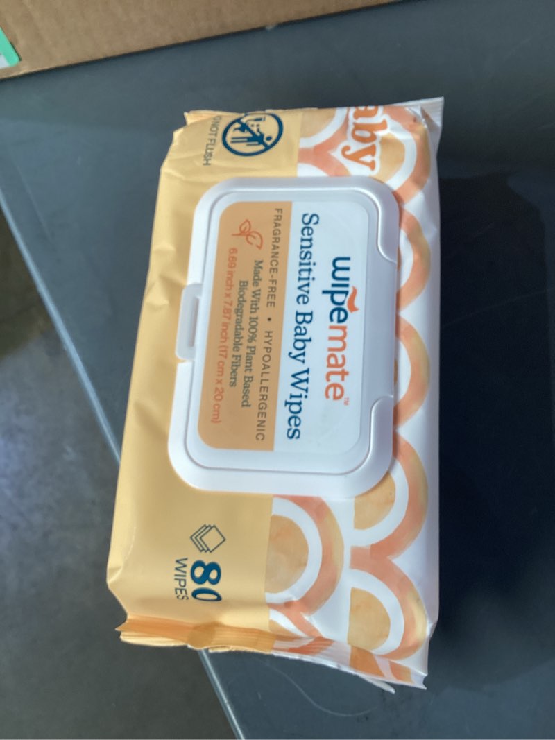 Wipemate EWG-Verified Premium Baby Wipes, 99% Water-Based, Plastic-Free, Ultra-Soft Plant-Based Wipe