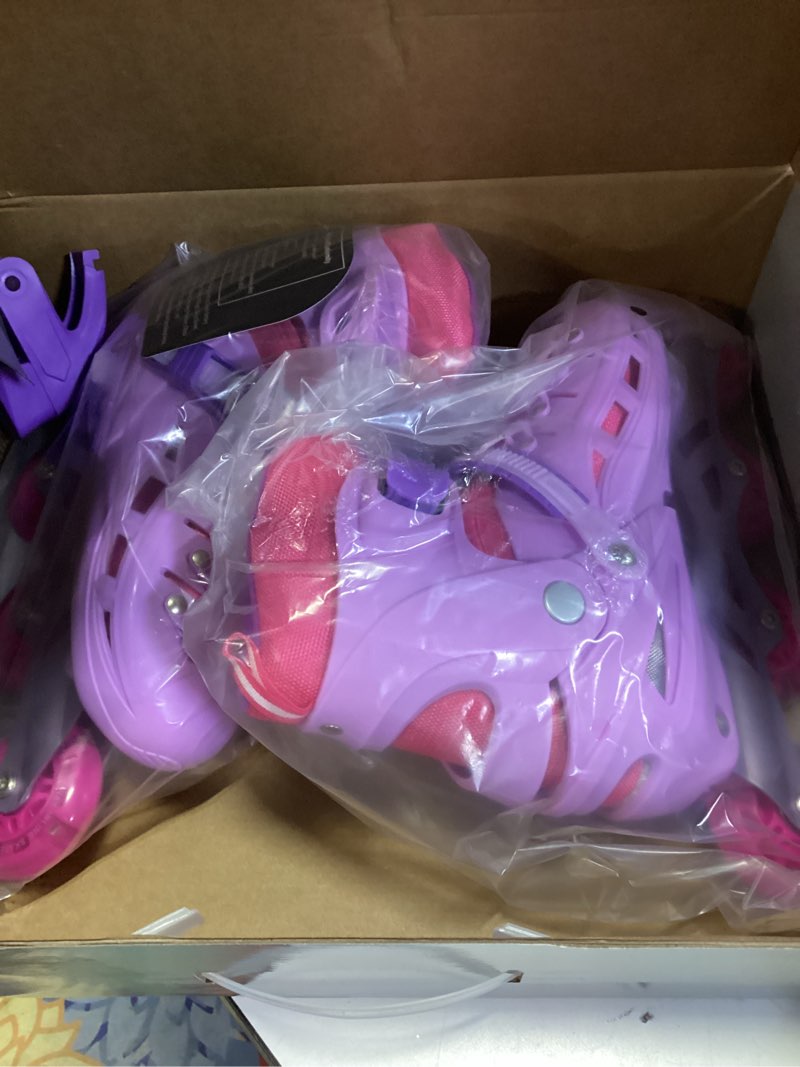 Condition photo showing Good Condition for SWAY Inline Skates 4 Size Adjustable for Girls and Boys, All Wheels Light Up, Outdoor Inline Skates for Kids and Youths Age 4-16, Lightweight & Comfortable for Beginner Large - Youth & Adult(4-7 US) Black