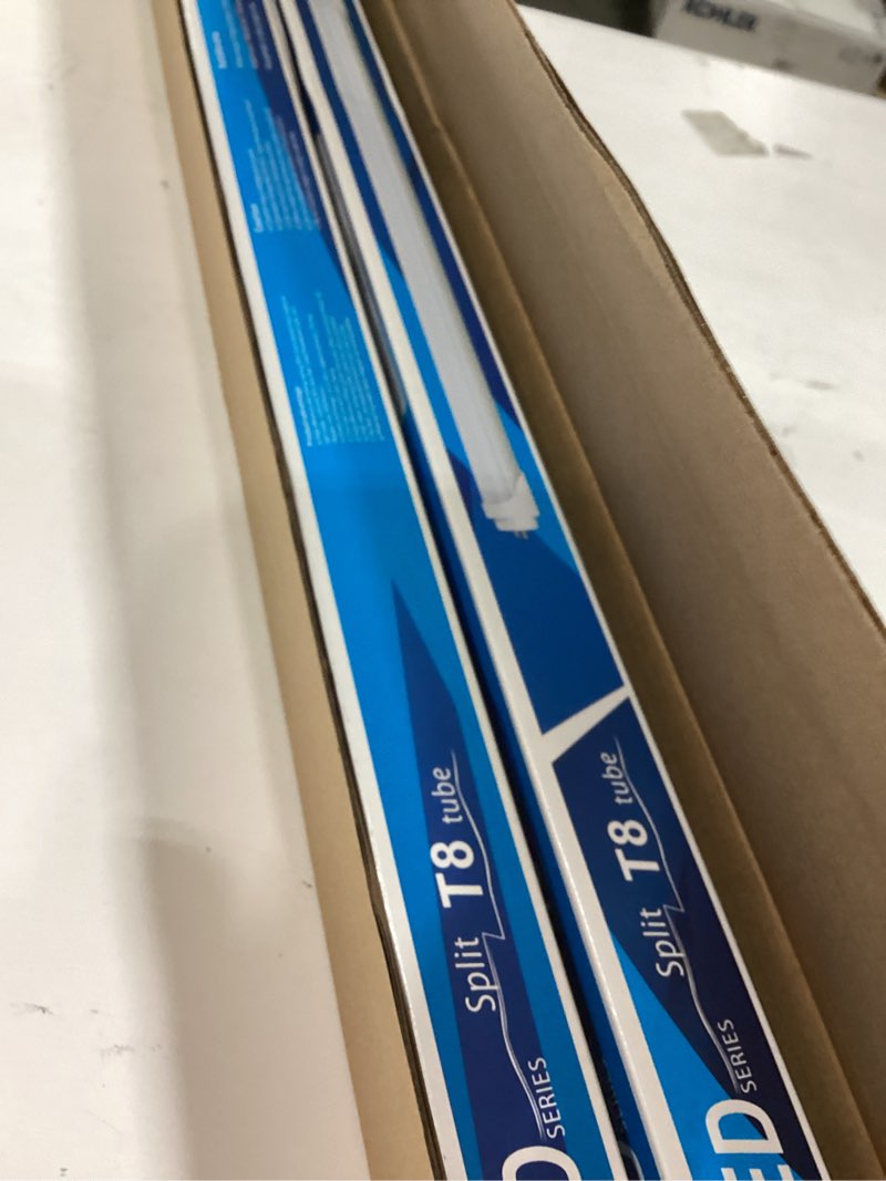 Condition photo showing Good Condition for lightingwill led t8 light tube 2ft, daylight white 5000k, dual-end powered ballast bypass, 1000lumens 10w (24w equivalent fluorescent replacement), clear cover, ac85-265v lighting tube fixture, 4 pack daylight white 2 feet
