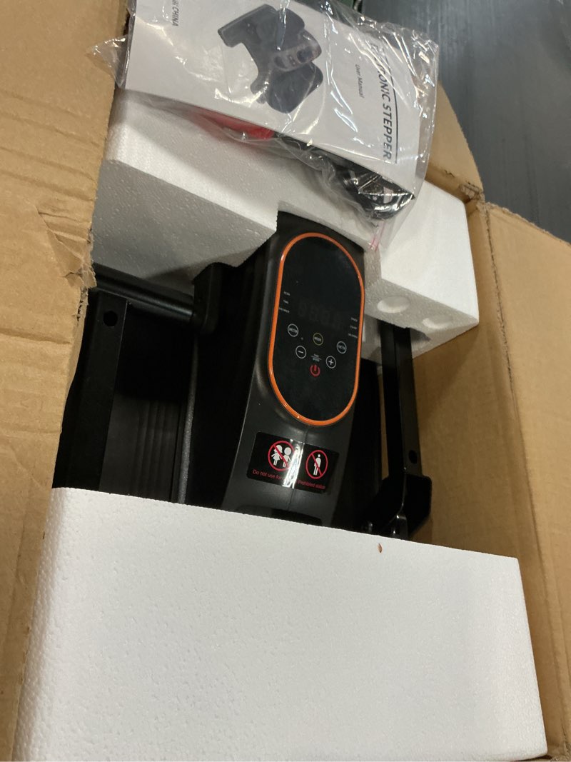 Condition photo showing Good Condition for under desk elliptical machine for senior, quiet motorized leg exerciser with smart remote, pedal exerciser with 15 adjustable speeds for auto/manual modes, lcd monitor, easy to use for home office