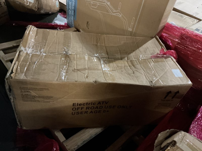 Condition photo showing As Is for Electric ATV for Kids, 500W 36V Electric 4 Wheeler 12/15MPH Adjustable Speed, Electric Quad with Double Shock Absorption and Disc Brake,Capable of Bearing 143 lbs (Blue03)