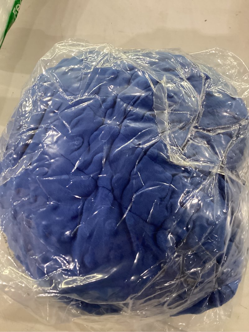 Condition photo showing As Is for briwooody weighted sensory pillow glass bead calming hug pillow gifts for women wife anxiety & stress relief heart shaped 12x12 cooling cushion for adults relaxation gift(blue)