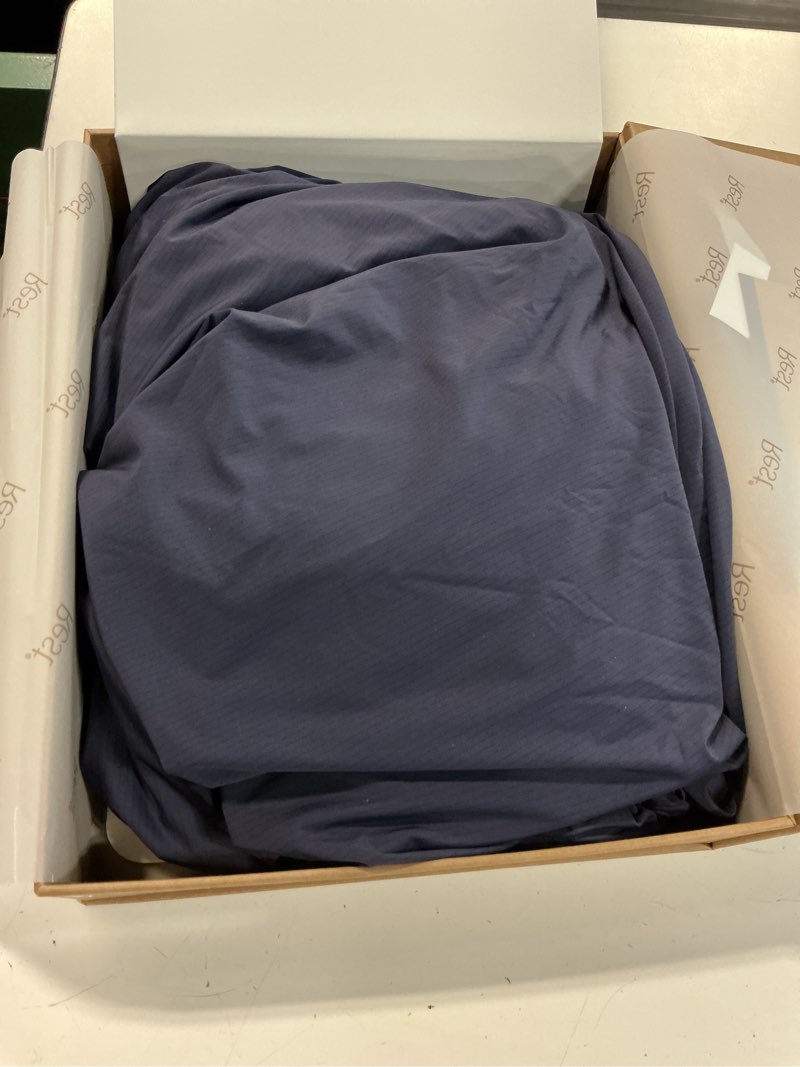 Condition photo showing Good Condition for rest® evercool®+ fitted sheet, queen size, midnight blue, 15" deep (up to 18’’), breathable bedding for hot sleeper and night sweats, bed sheet with ionic+ self-cleaning silver yarn for sensitive skin midnight blue queen (56"x76"x15")