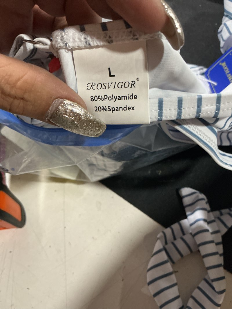 Condition photo showing Good Condition for rosvigor bathing suits for women high waisted bikini sets two piece swimsuits color block bikini swimwear