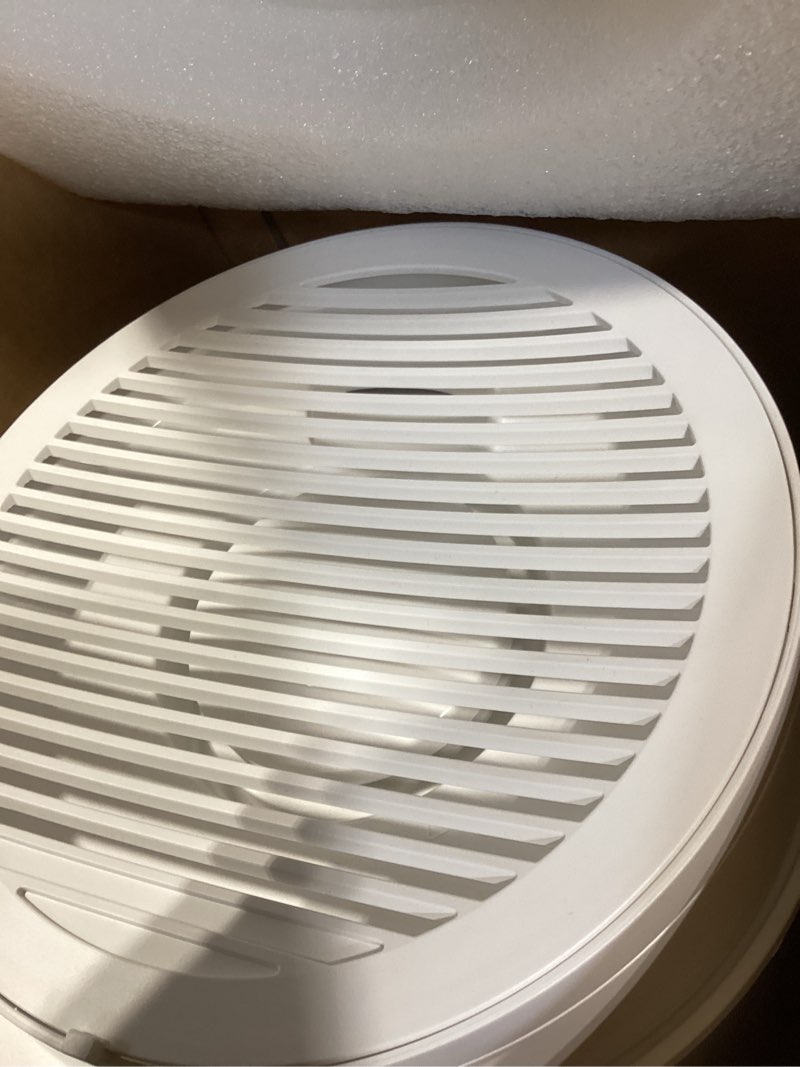Condition photo showing As Is for stainless steel humidifier for bedroom, warm mist steam humidifier 4l with self-cleaning mode, easy clean dishwasher safe humidifiers for large room living room home office, tip-over protection, white incomplete