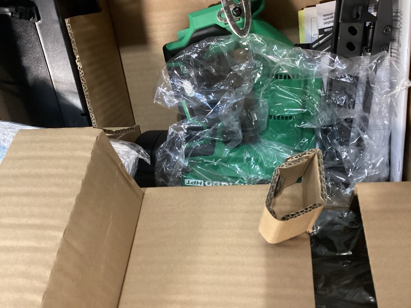 Condition photo showing As Is for metabo hpt 18v multivolt brushless cordless stapler kit, 18 gauge 1/4" compact narrow crown stapler with power tool 2.0ah li-ion battery, drives 1/2" to 1-1/2" staples, n1804da n1804da only