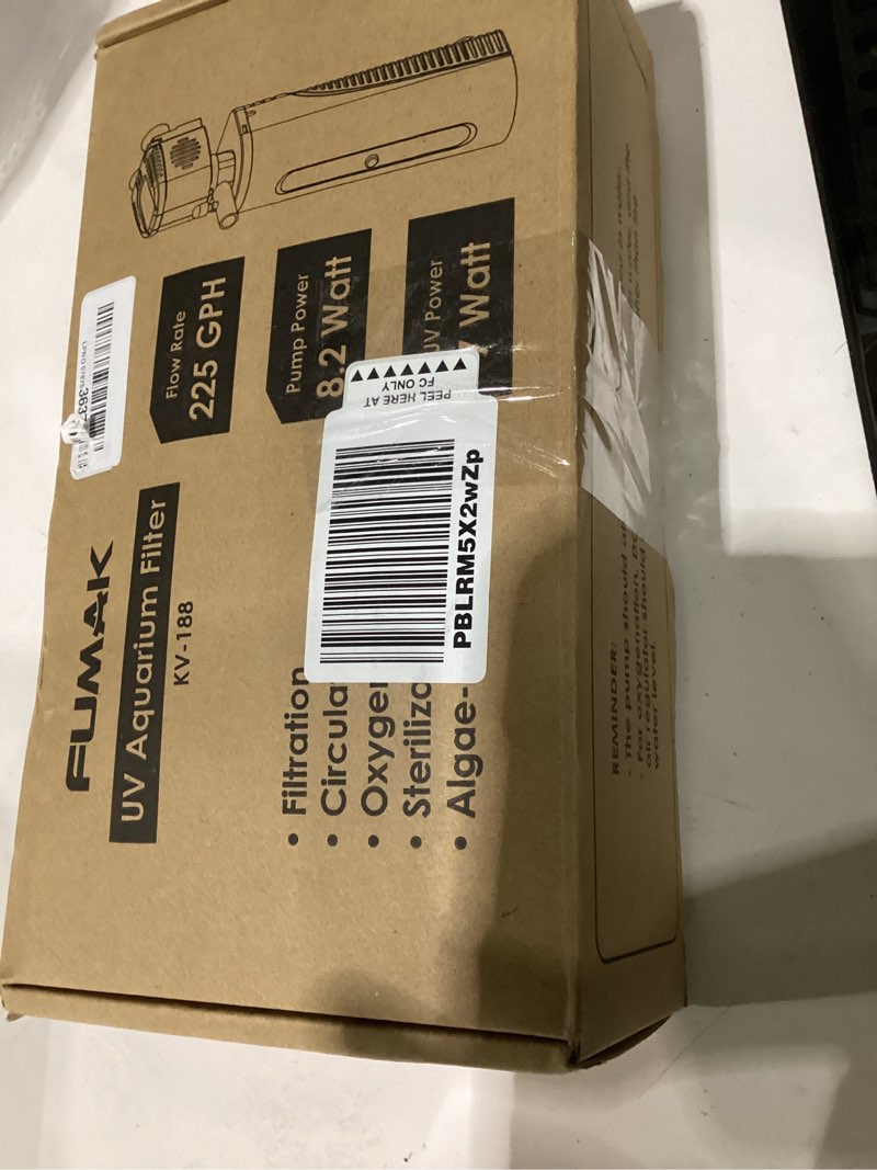 Condition photo showing As Is for fumak uv aquarium filter