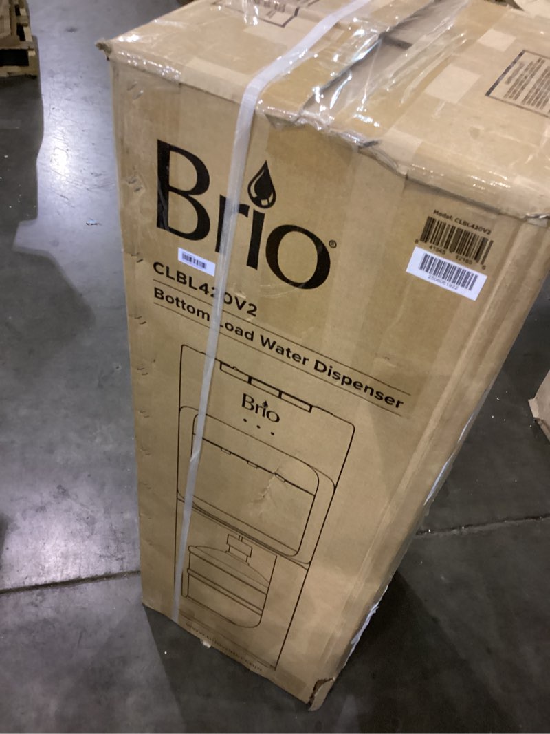 Condition photo showing As Is for Brio Bottom Loading Water Cooler Dispenser for 5 Gallon Bottles - 3 Temperatures with Hot, Room & Cold Spouts, Child Safety Lock, LED Display with Empty Bottle Alert, Stainless Steel