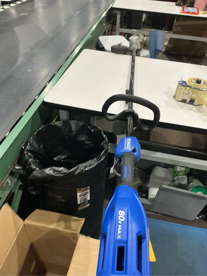 Condition photo showing As Is for kobalt 80-volt max 8-in handheld battery lawn edger