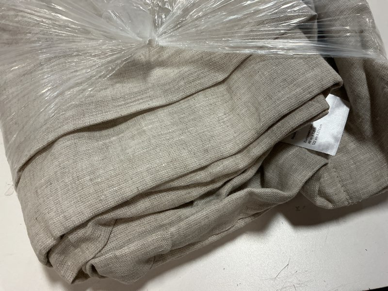 Condition photo showing Good Condition for european linen true blackout curtain - single panel, 48x108, flax