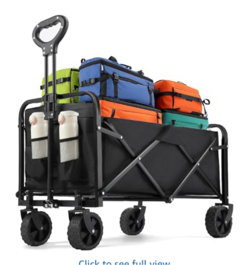 black folding wagon cart (similar to stock photo)