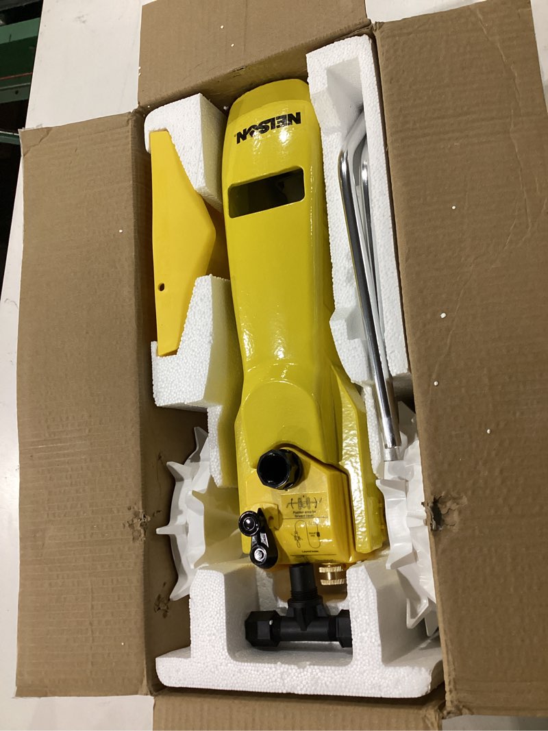 Condition photo showing Good Condition for nelson rain train 13 500 square feet cast iron traveling sprinkler  yellow