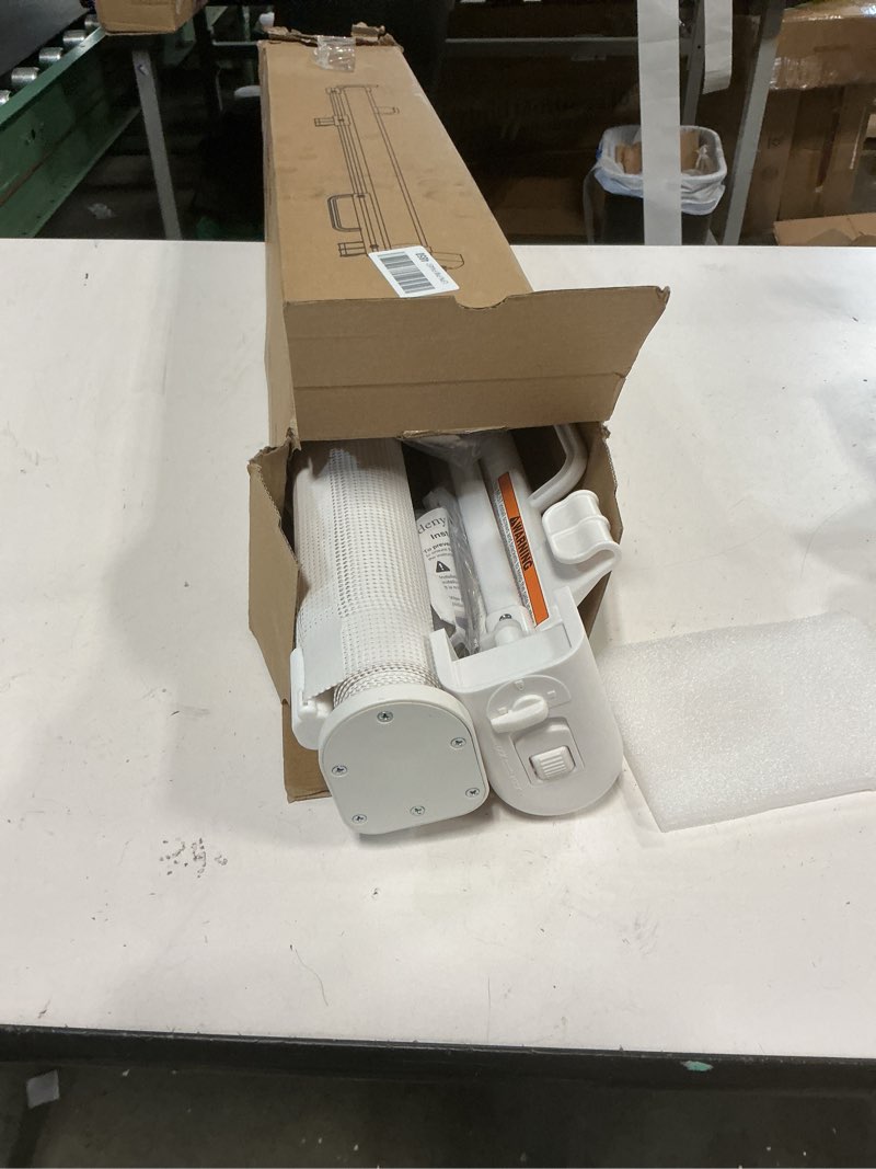 Condition photo showing Good Condition for Retractable Baby Gates 2 Pack, 55" Wide Mesh Dog Gate Indoor, 34'' Tall Gate for Stairs Doorways Hallways Deck, Child Pet Safety Gate for Indoor Outdoor Home Use, White White 34'' Tall x 55'' Wide (2Pack)