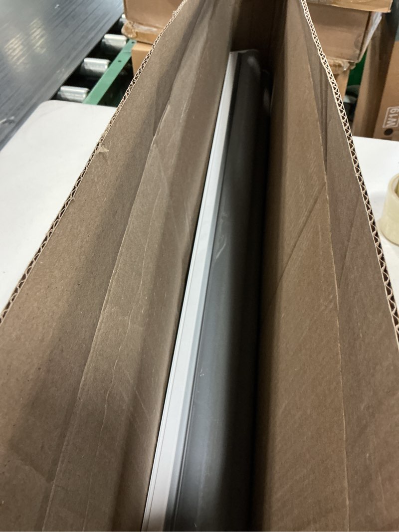 Condition photo showing As Is for chrisdowa cordless free-stop 100% blackout blinds for windows, roller windows shades with thermal insulated, uv protection fabric for living room, office and home.black,35" w x 72" h 35"w x 72"h black