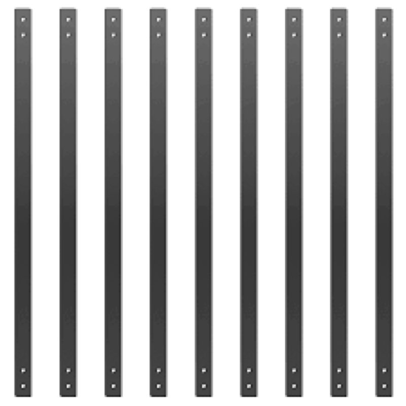 akenow 26 pack heavy duty deck baluster with screws, 32.25"x1"black metal deck balusters, flat straight baluster porch railing, durable cast iron deck railing, for outdoor stair deck porch