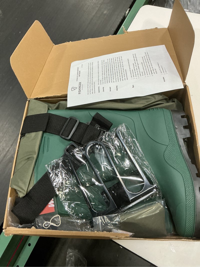 Condition photo showing Good Condition for fishingsir fishing waders for men, 2-ply nylon/pvc waterproof women chest wader with boots, bootfoot hunting waders green m10/w12