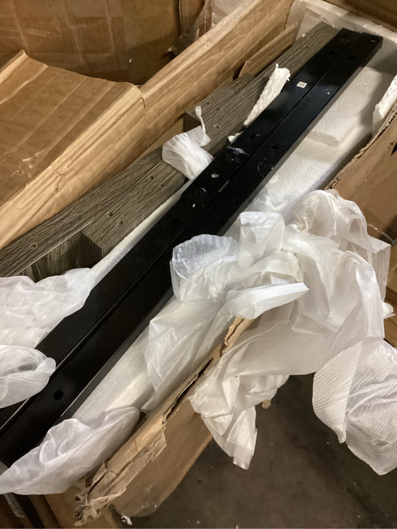 Condition photo showing Good Condition for LITTLE TREE Round Dining Table for 4-6 People, 47 Inches Dining Room Table with Wooden Pedestal Base, Grey Dinner Tables, Circle Kitchen Tables for Dining Room, Kitchen, Living Room(Table Only)