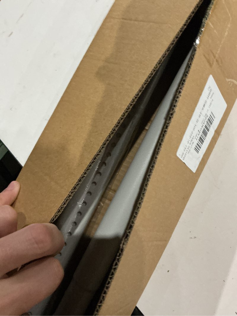 Condition photo showing New/Like New for 41-86 inch heavy duty white tension curtain rod - no drilling, adjustable, rust-resistant for outdoor, living room, window, bathroom white 41" to 86"