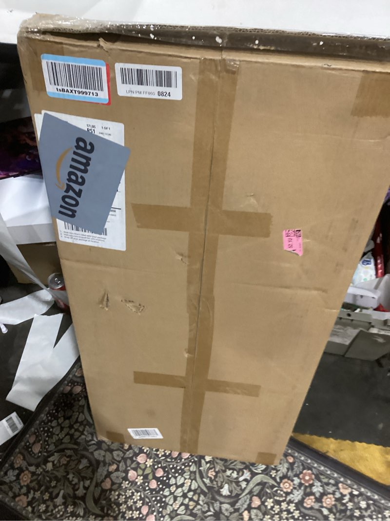 Condition photo showing As Is for TEMI Small Computer Desk Folding Table - 35.8" Foldable Office Desk, No Assembly, Perfect for Small Spaces in Bedroom, Dorm, or Apartment, Portable Mini Desk or Study Table with Compact Design, Brown 35.8 Inch NO Power Outlets Rustic Brown