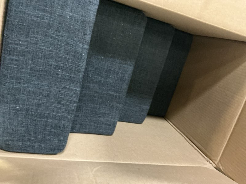 Condition photo showing As Is for Best Pet Supplies Dog Stairs & Steps - Foam Steps for Small Dogs & Cats, Non-Slip Indoor Balanced Pet Step Support, Dog Ramp, No Assembly, Dark Gray Linen, 4-Step (18-inch Height).