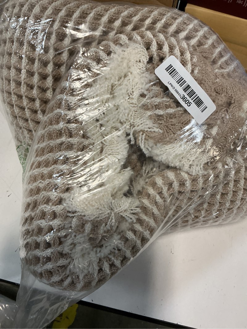 Condition photo showing Good Condition for amoami upgraded waffle runner rug super absorbent non slip bath mats for bathroom machine washable bathroom runner rug with tassels, ideal for hallway bedroom laundry room, 2' x 6', brown & cream brown & cream 2' x 6' (runner)