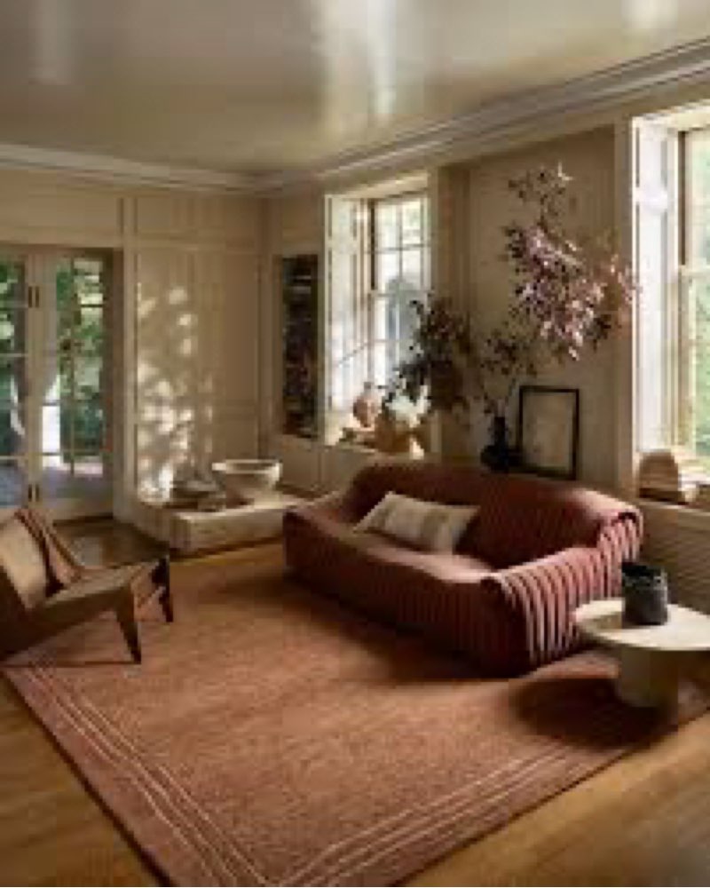 Loloi Leanne Ford Craven Collection CVN-02 Spice/Rose 5'-0" x 7'-6" Area Rug Geometrical, Patterned,