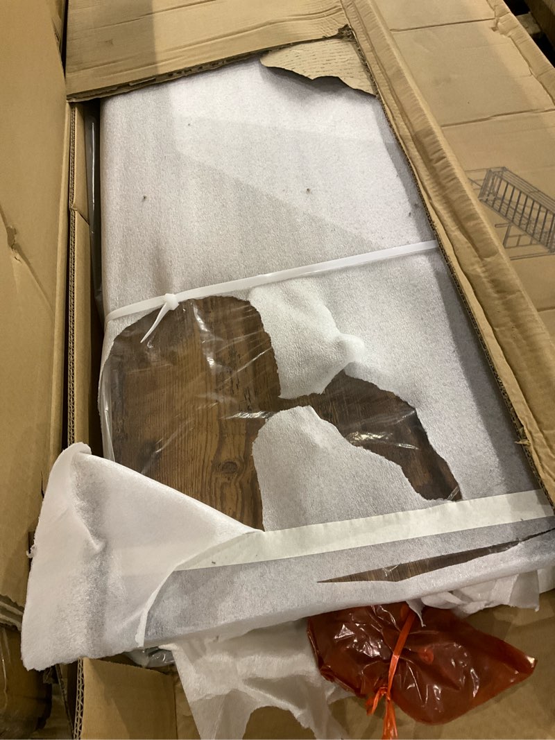 Condition photo showing Good Condition for JURMERRY Metal Loft Bed with Desk & 2 Built-in Ladders,Safety Guard Rail, Space-Saving Design, No Box Spring Needed, Twin Black Black Rb