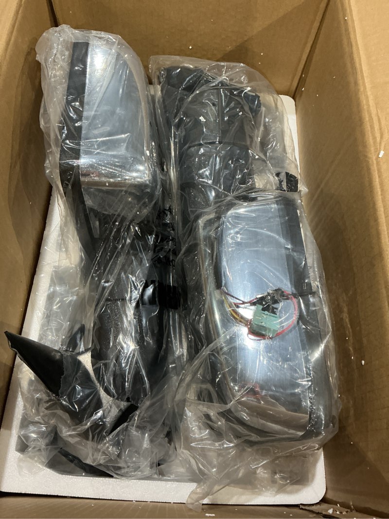 Condition photo showing Good Condition for eccpp towing mirror by pair chrome side mirror replacement fit 2003-06 chevy silverado suburban gmc sierra 1500 2500 3500 tahoe with power heated turn signal clearance light telescopic manual folding